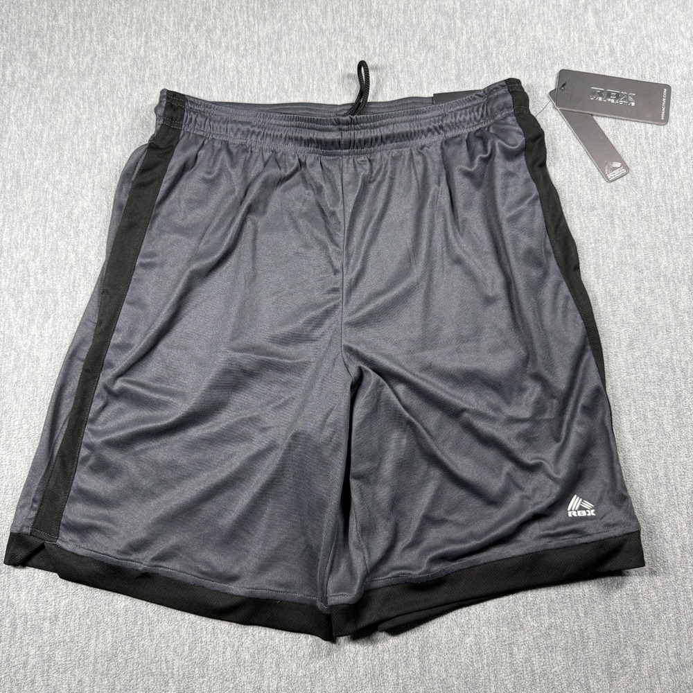 RBX Shorts Mens L Charcoal Gray 10 Inseam Lightweight Training Athletic NWT
